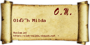 Oláh Milda névjegykártya